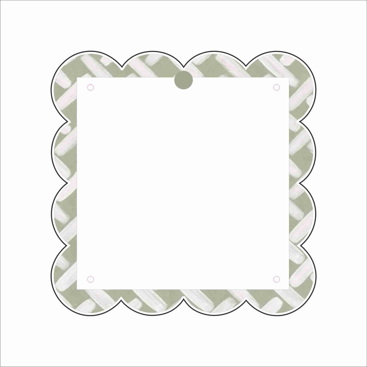 LFA-332 Green Lattice Magnet Frame Small | 0.25Acrylic Picture Frame