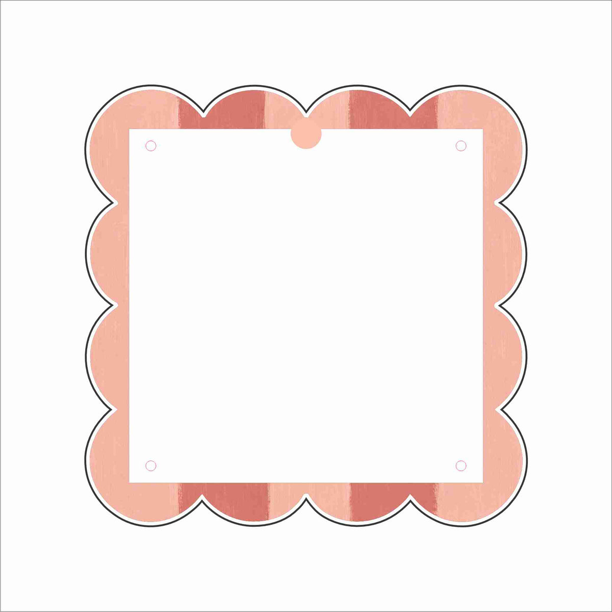 LFA-333 Pink Stripe Magnet Frame Small | 0.25Acrylic Picture Frame