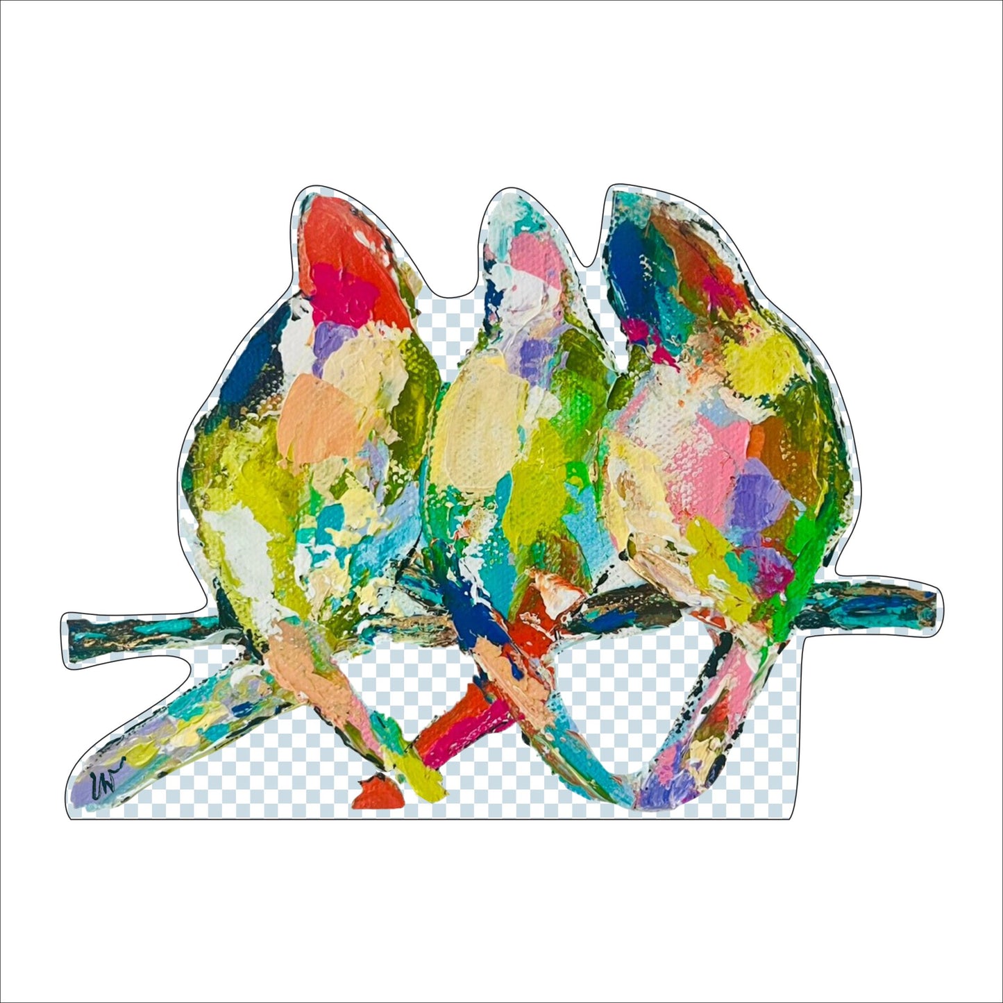 LJW-001 Three Birds | 0.75in. Acrylic Cutout | Case (any 10+)