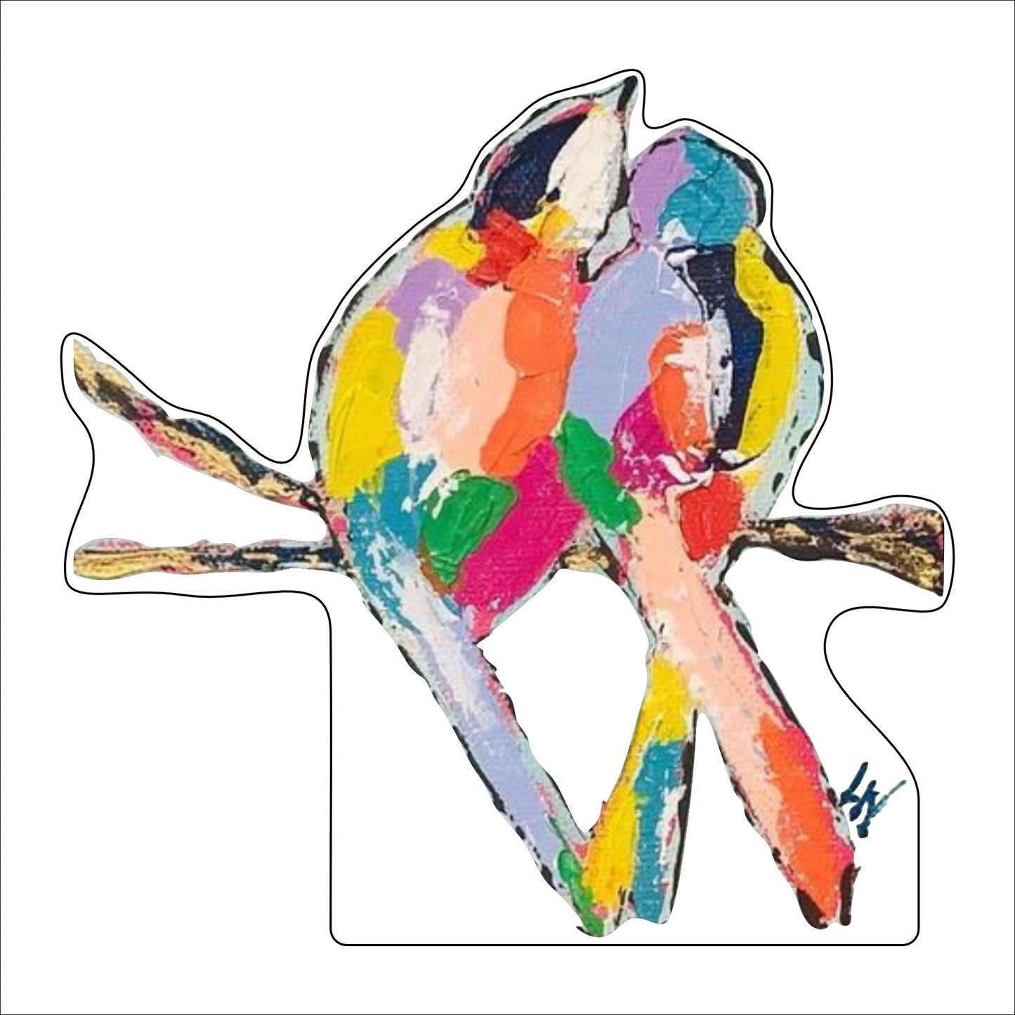 LJW-002 Two Birds | 0.75n. Acrylic Cutout | Case Bundle any 10+ (Pack of 1)