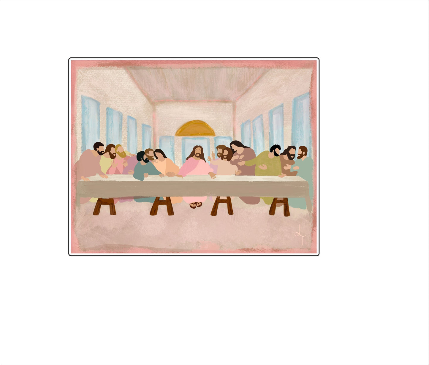 LTA-003 The Last Supper - Pastel | 0.75Acrylic Contour |