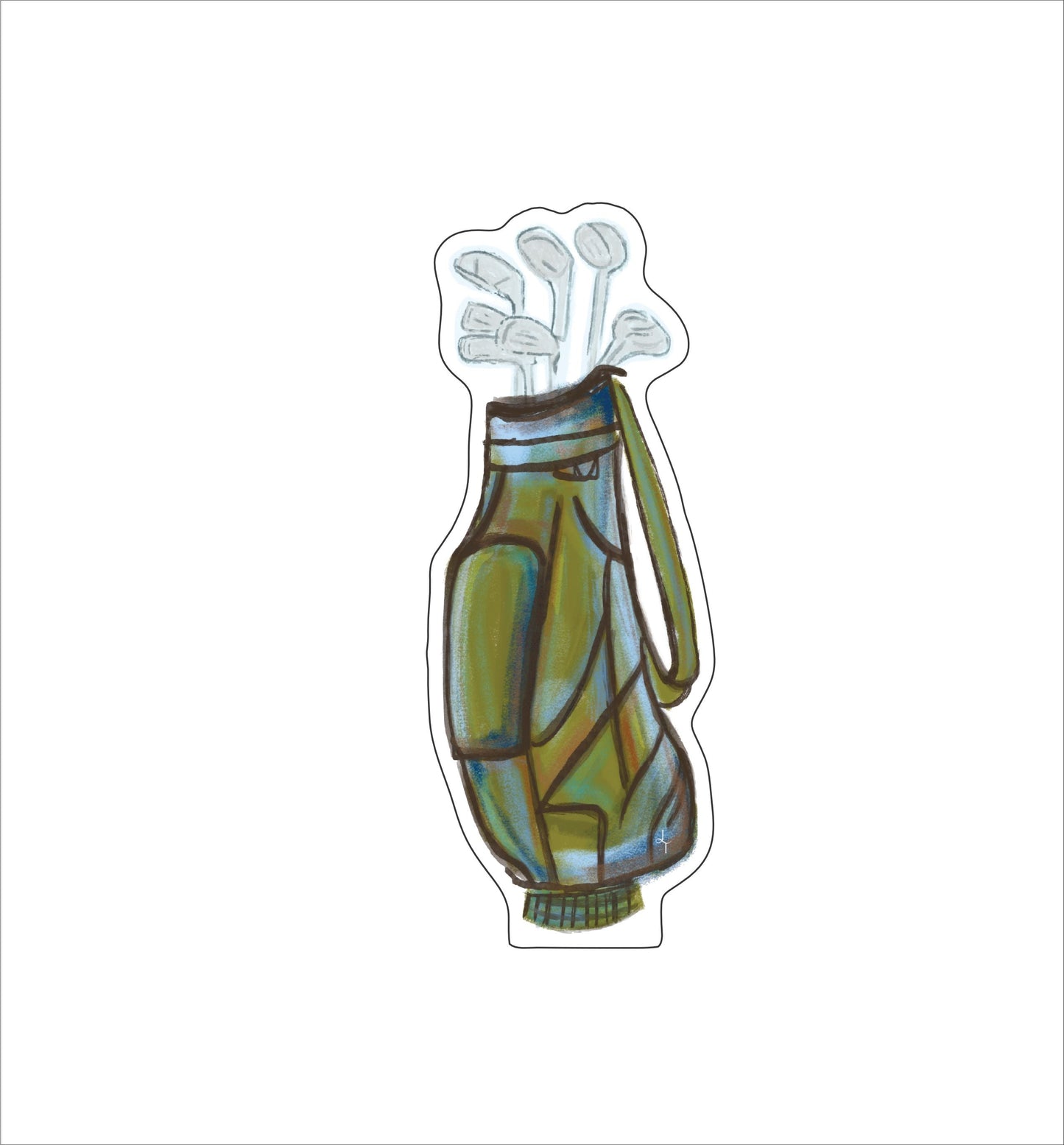 LTA-007 Blue Golf Bag | 0.75Acrylic Contour |
