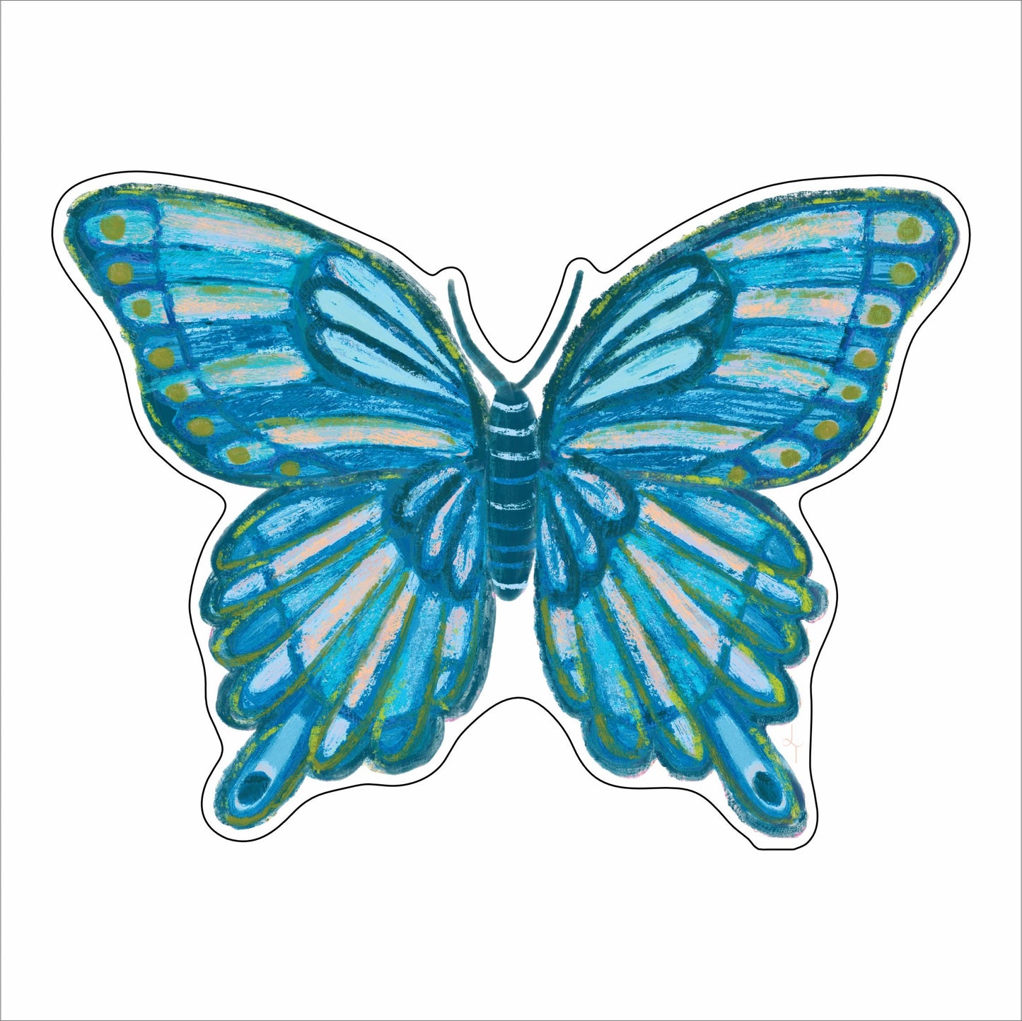 LTA-027 Blue Butterfly Mini | 0.50Acrylic Mini |