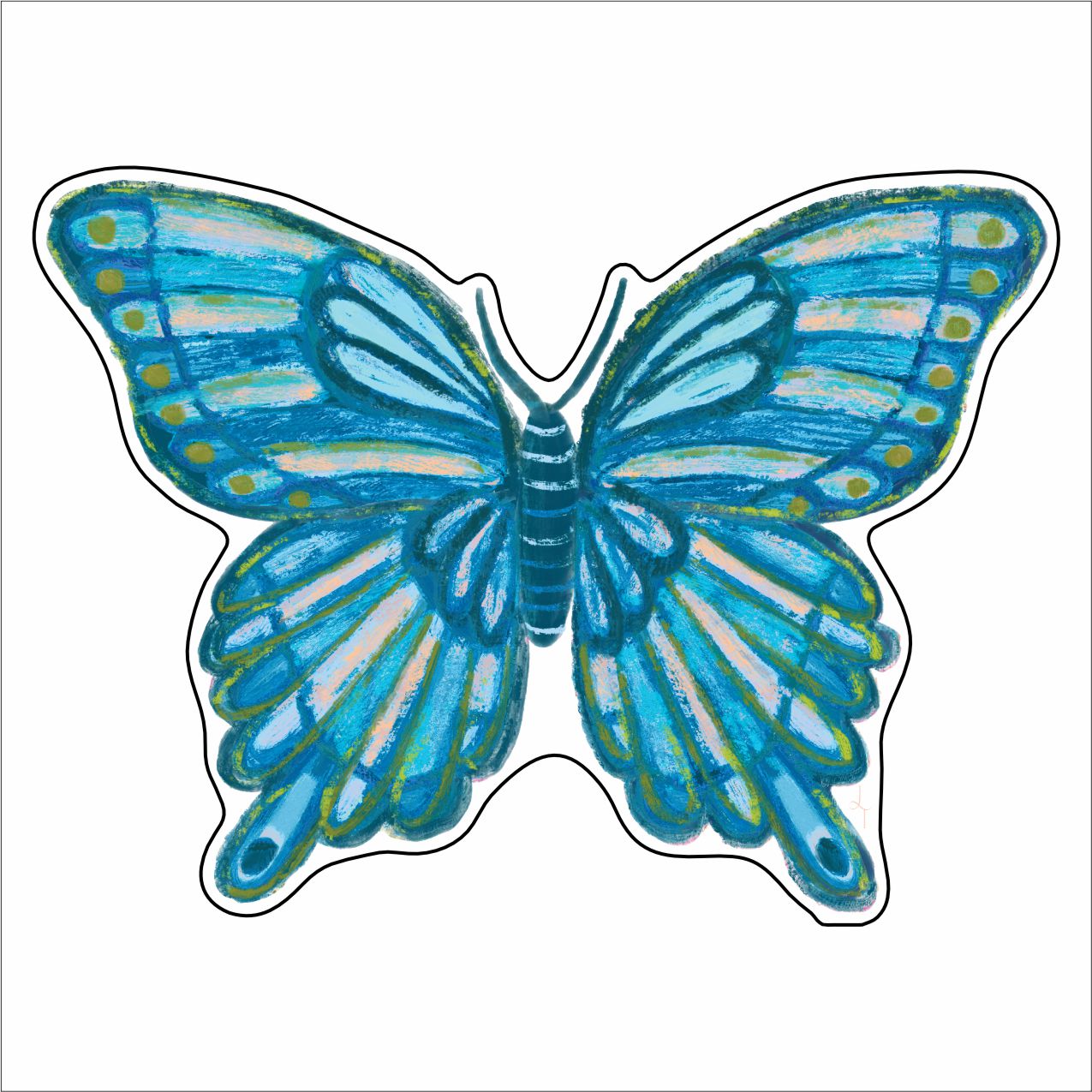 LTA-015 Purple Butterfly Mini | 0.50Acrylic Mini |