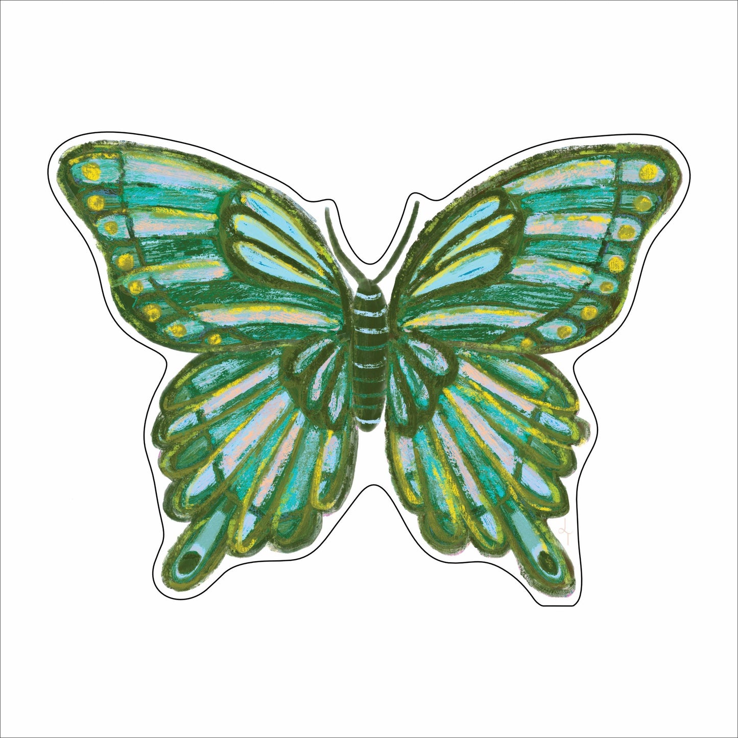 LTA-029 Green Butterfly | 0.75Acrylic Contour |