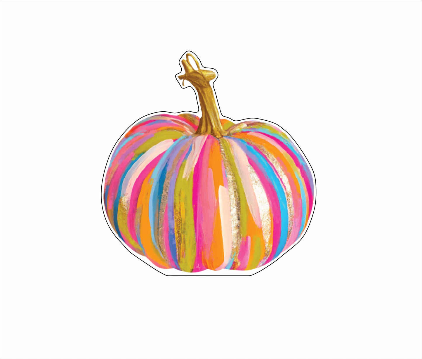 LTA-047 Abstract Bright Pumpkin | 0.75Acrylic Contour |