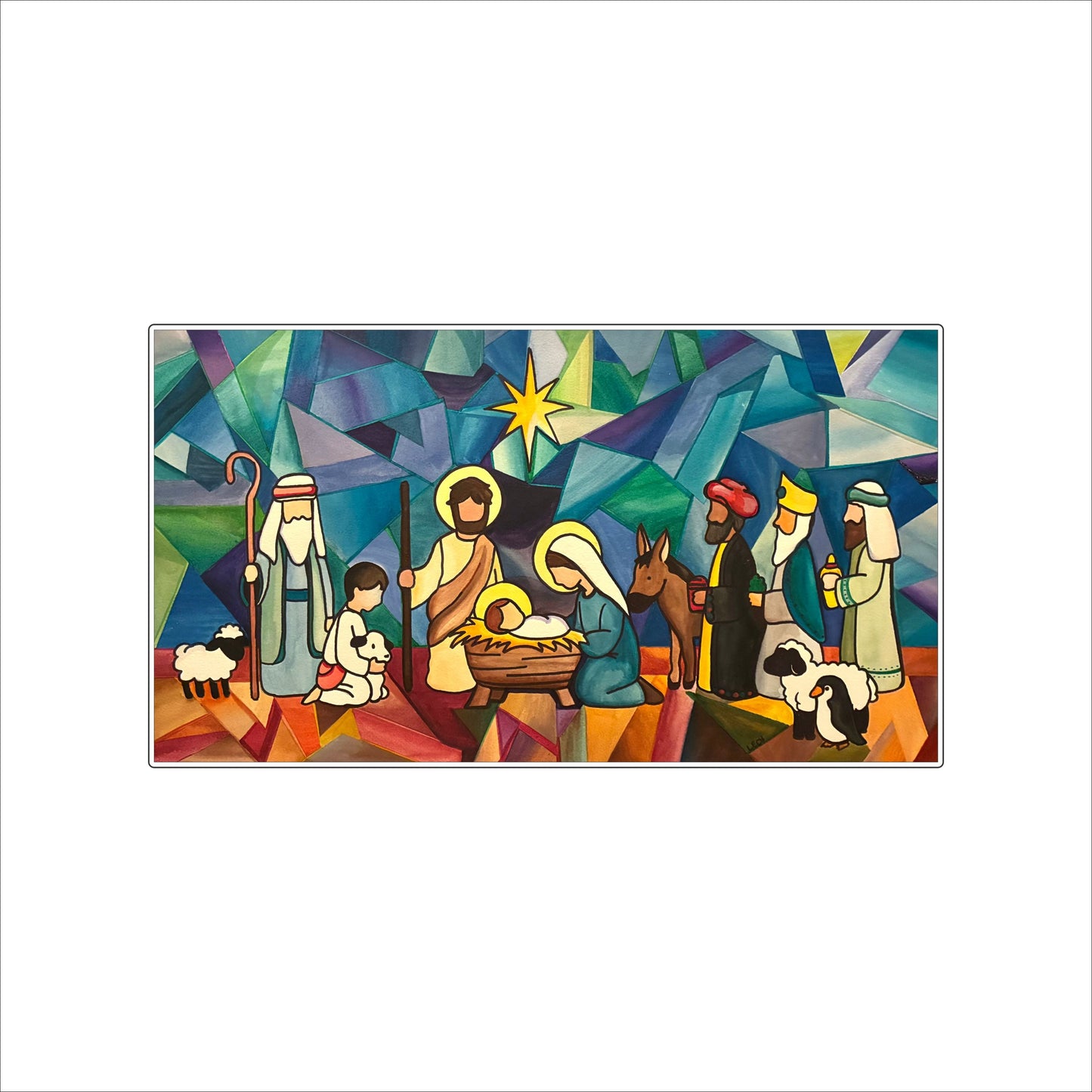 LVA-007 Stained Glass Nativity | 0.75Acrylic Contour |