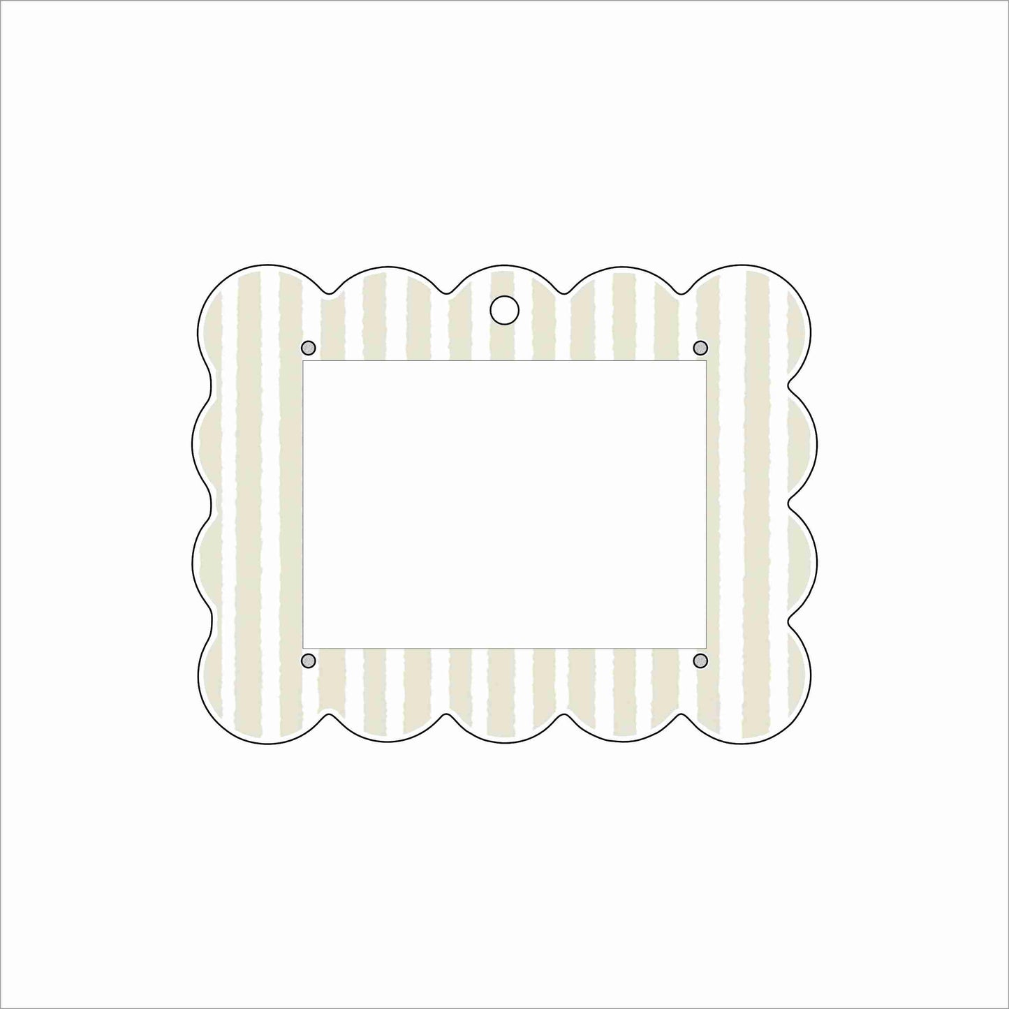 LWA-013 Taupe Stripe Ornament Photo Frame | 0.25Acrylic Picture Frame | Case of 5