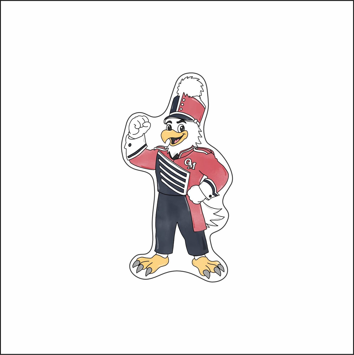 LWA-021 OMHS Band Magnet | 0.125Acrylic Magnet | Case of 4