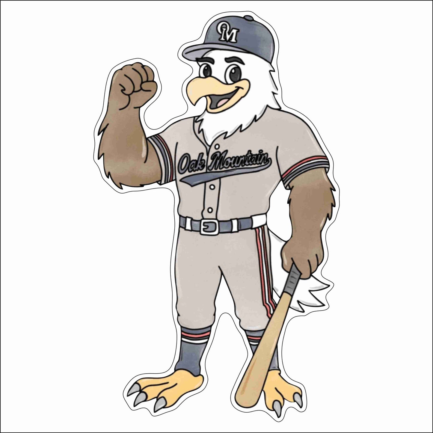 LWA-028 OM Baseball Eagle Wall Giclee | 0.25Acrylic Contour