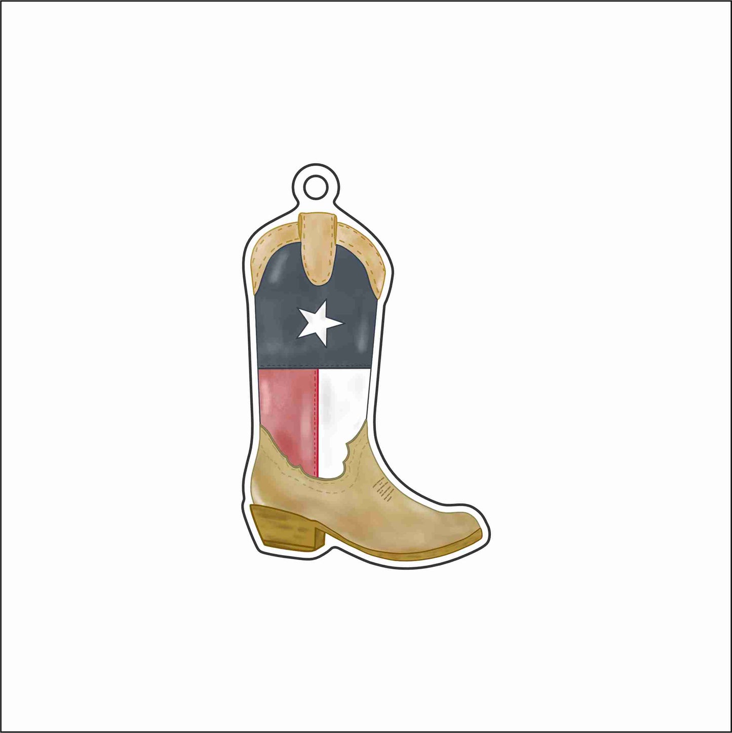 LWA-044 Texas Boot Ornament | 0.25Acrylic Ornament