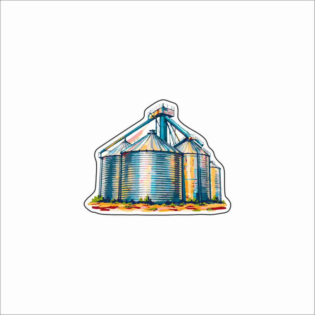 MBN-015 Grain Bin Magnet | 0.50Acrylic Magnet | Case of 5
