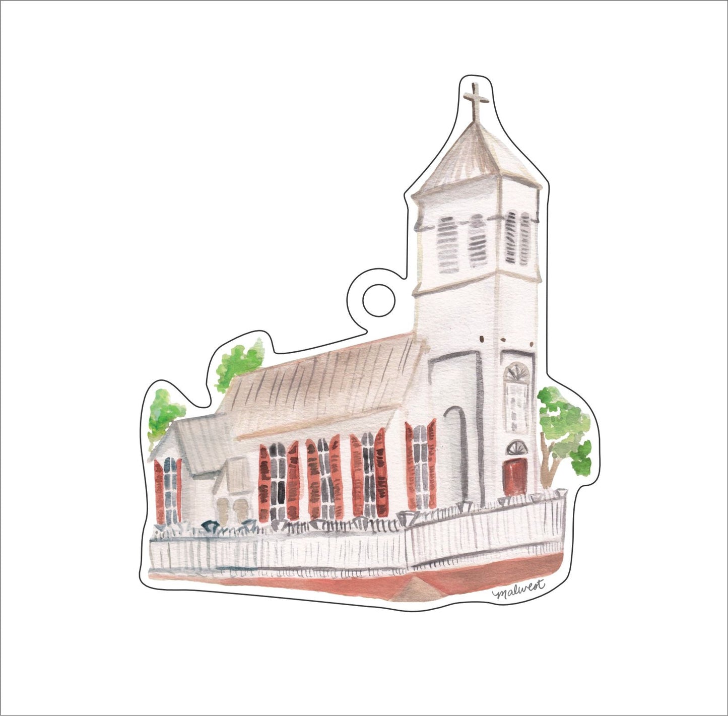 Christ Church | 0.25in. Acrylic Ornament | Single