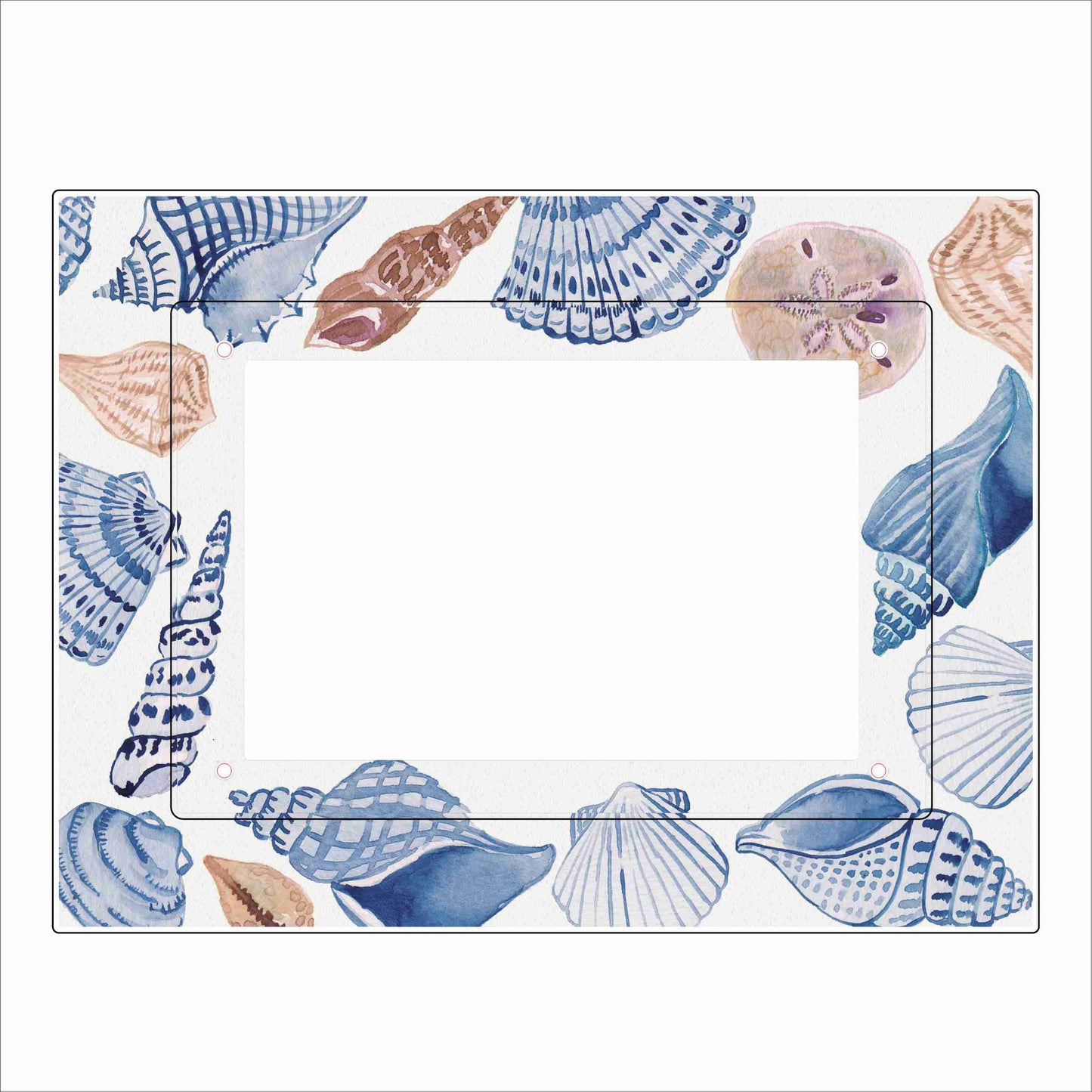 MCA-034 Sea Shell Picture Frame | 0.25Acrylic Picture Frame