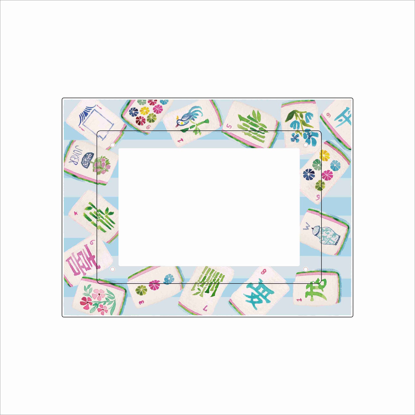 MCA-041 Blue Mahj Frame | 0.25Acrylic Picture Frame