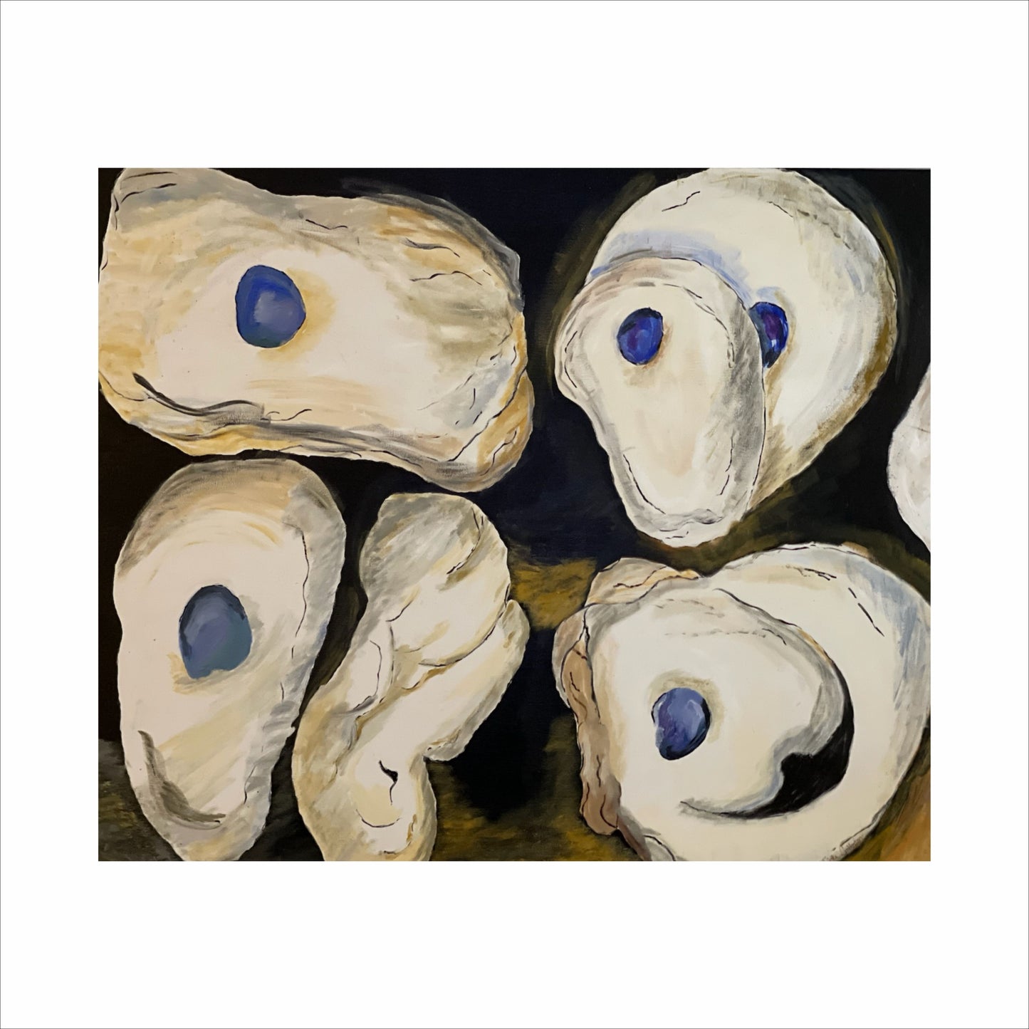 MCR-015 Black Oysters | Canvas Canvas Wrap |
