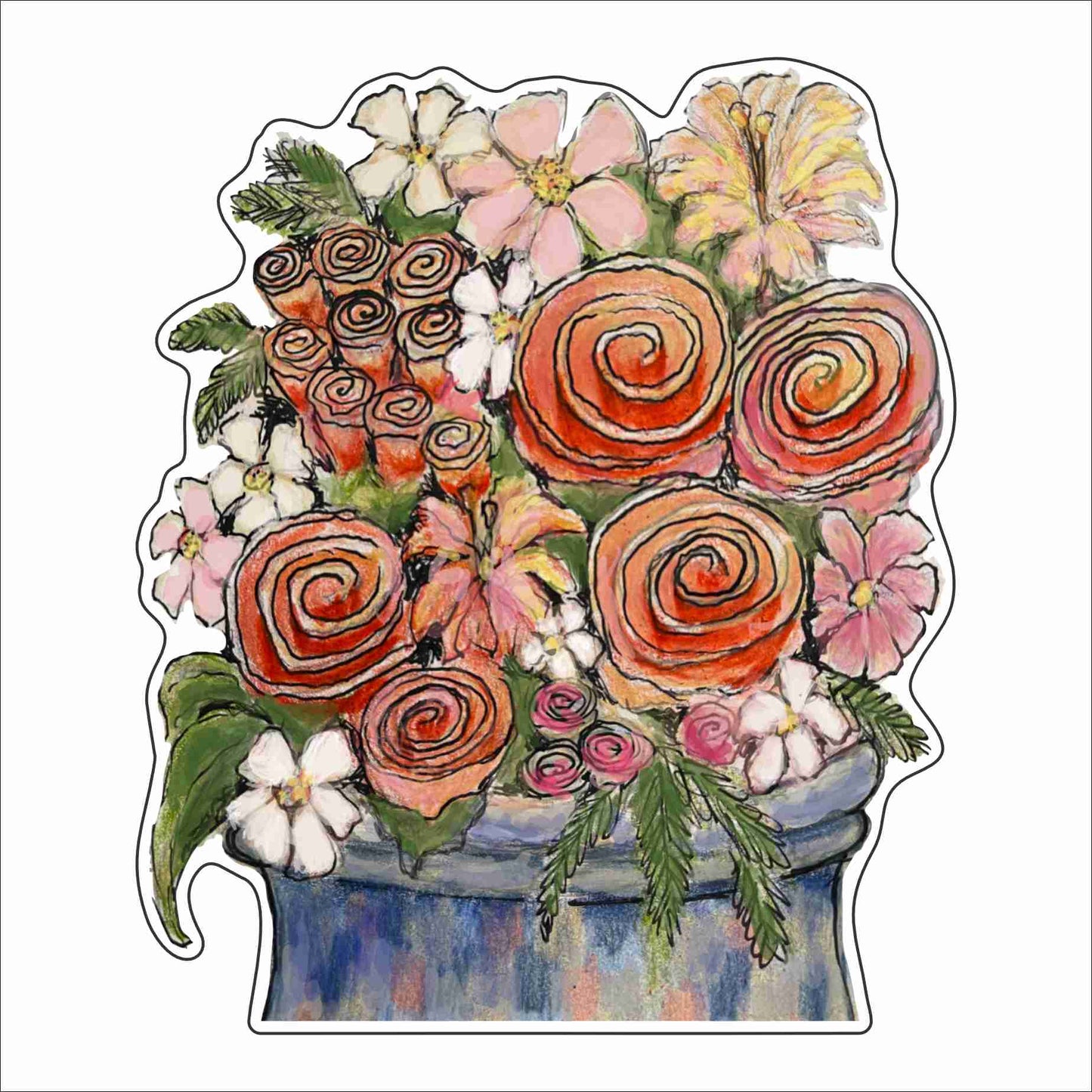 MDP-001 Happy Flowers | 0.75Acrylic Contour