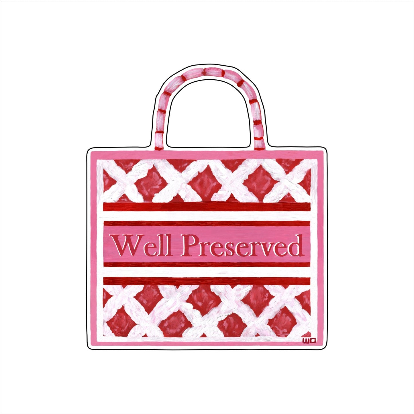 MEG-007a Well Preserved Script | 0.25in. Acrylic Ornament |