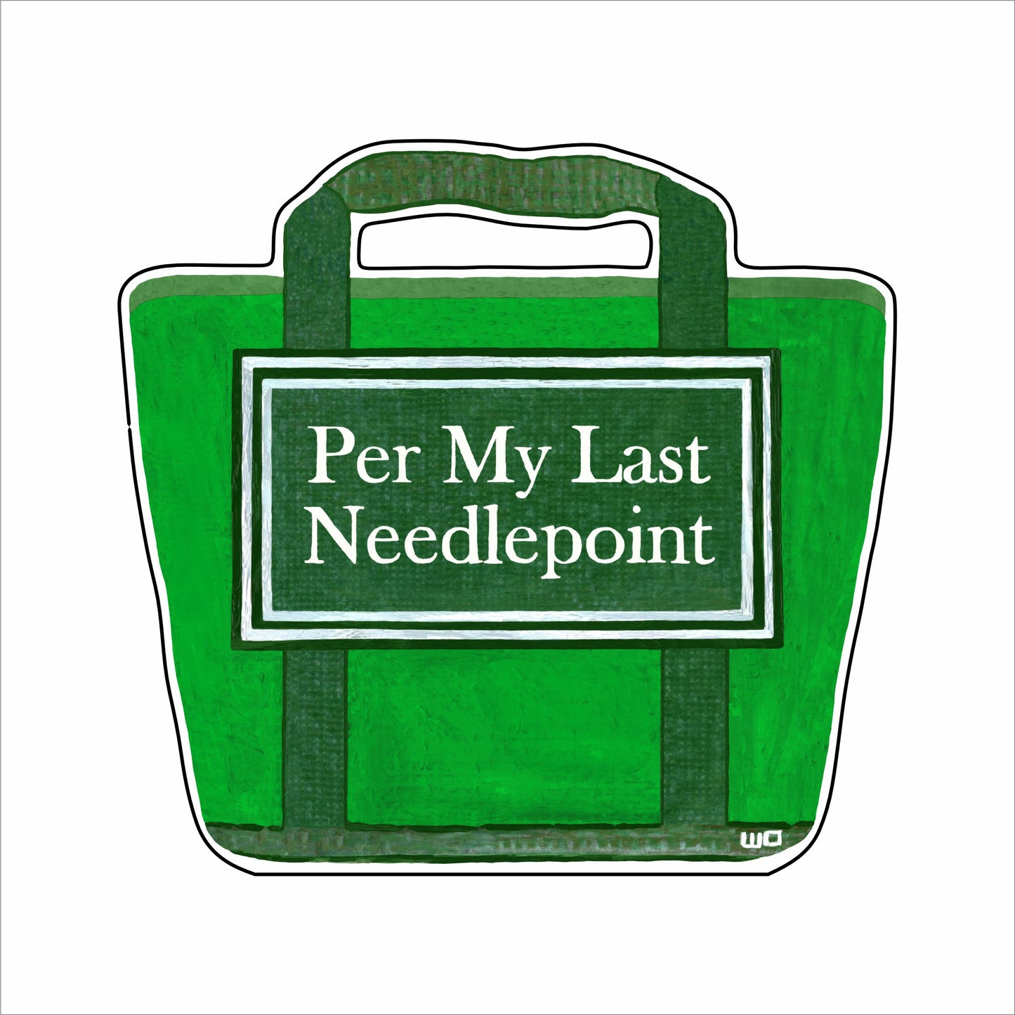 MEG-036 Green Per My Last Needlepoint Mini | 0.50Acrylic Contour |