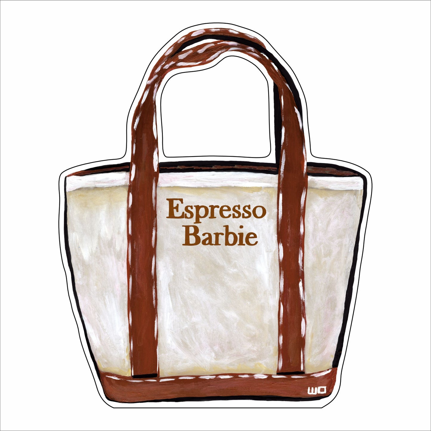 MEG-043 Espresso Barbie Bote Tote | 0.75Acrylic Contour |