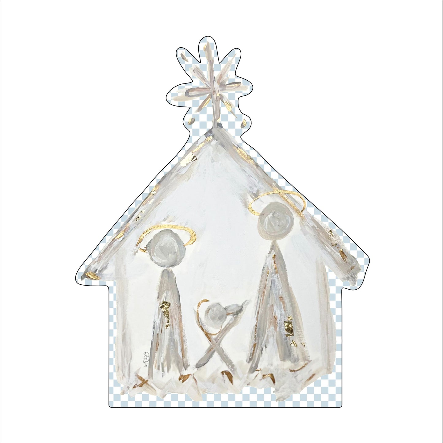 Manger Scene | 0.75 Acrylic Cutout | Bulk (Sold in batches of 40)