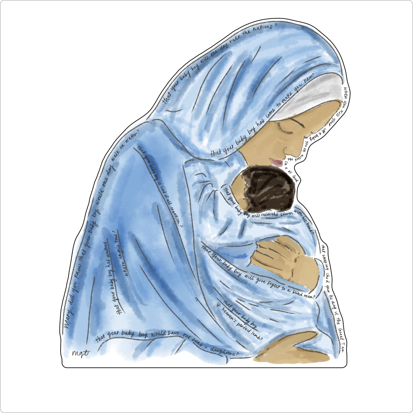 MGT-014 Mary Did You Know | 0.75in. Acrylic Contour |