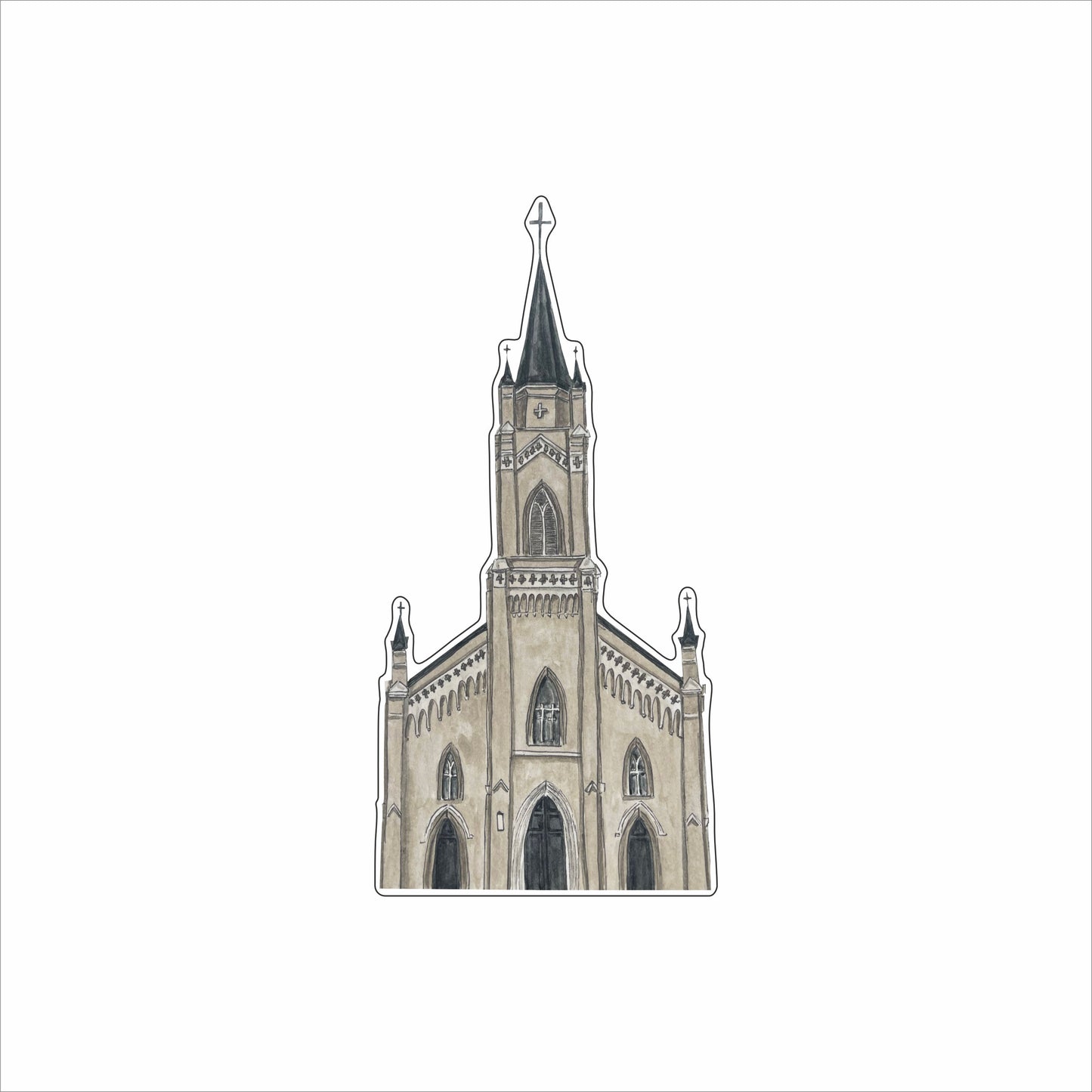 MGT-022 St. Philomena Church | Labadieville | 0.75Acrylic Contour