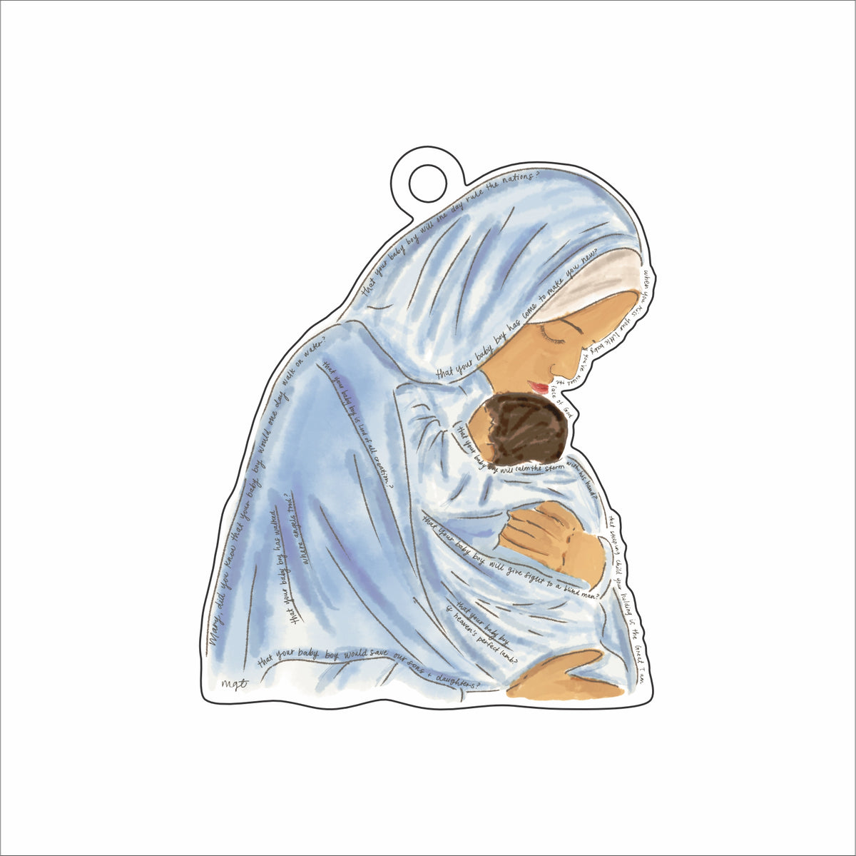 MGT-031 Mary Did You Know Ornament | 0.25Acrylic Ornament