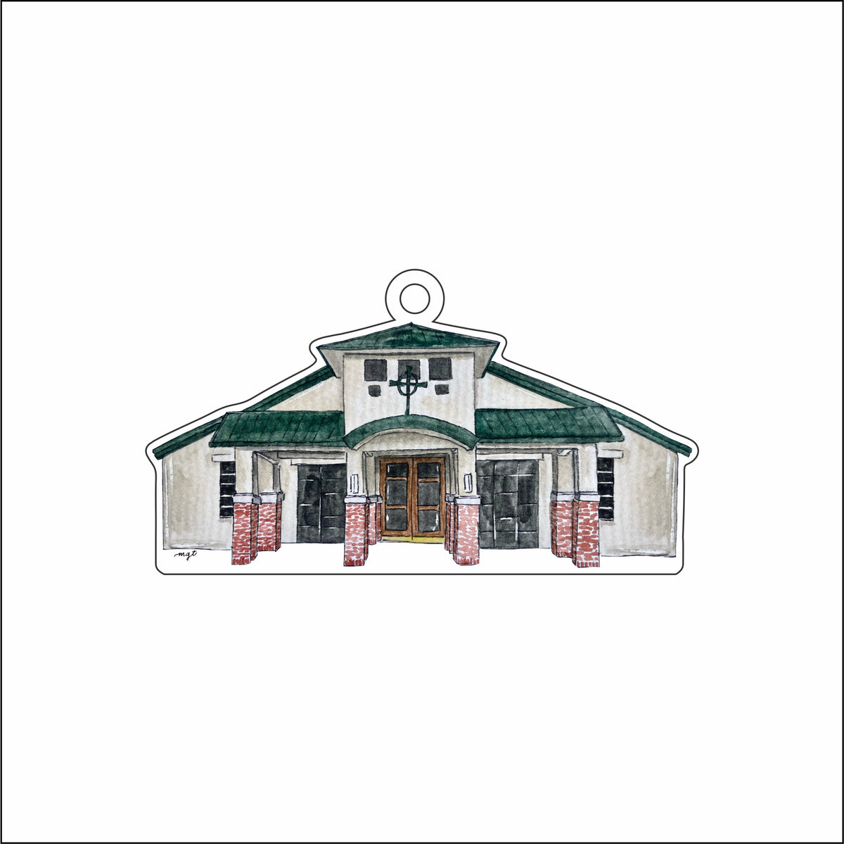MGT-046 St. Bernadette- Houma Ornament | 0.25Acrylic Ornament