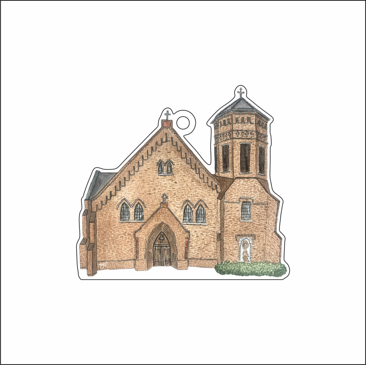 MGT-040 Our Lady of Peace Ornament | 0.25Acrylic Ornament