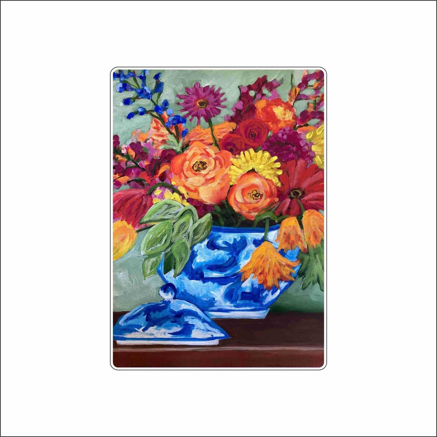 MHE-022 Fall Floral Block | 0.75Acrylic Block