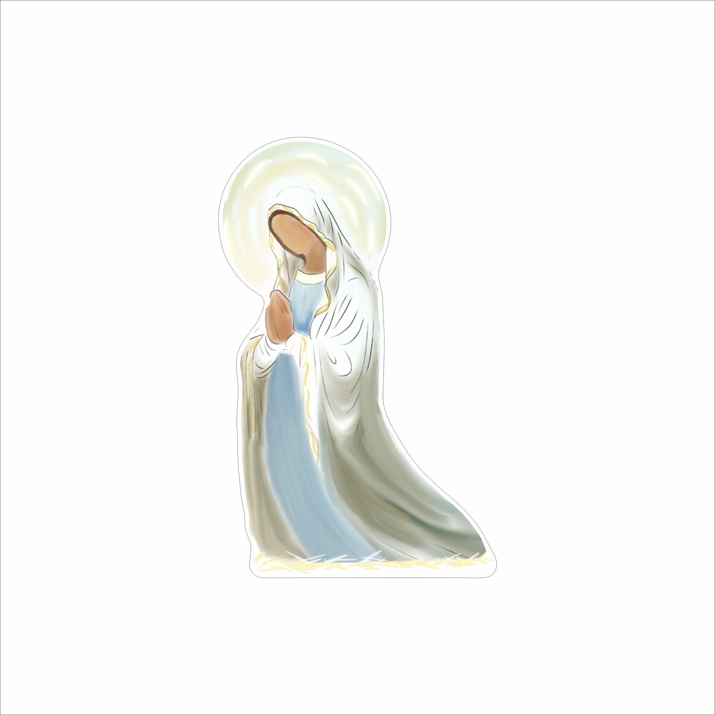 MIM-011 Nativity Mary | 0.75Acrylic Contour