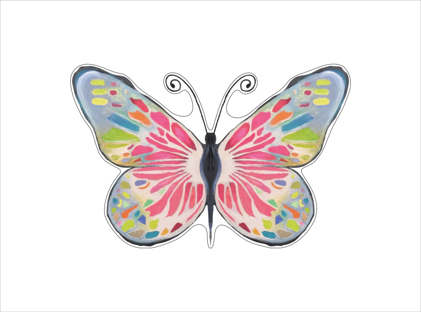 Colorful Butterfly | 0.75in. Acrylic Cutout |
