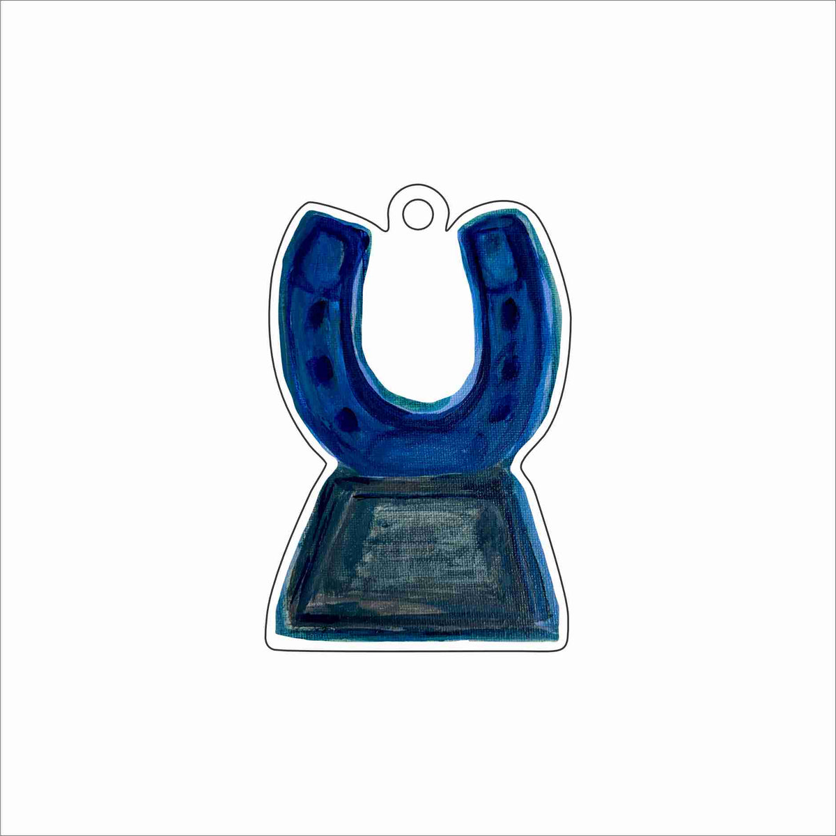 MPA-013 Blue Horeshoe Ornament | 0.25Acrylic Ornament