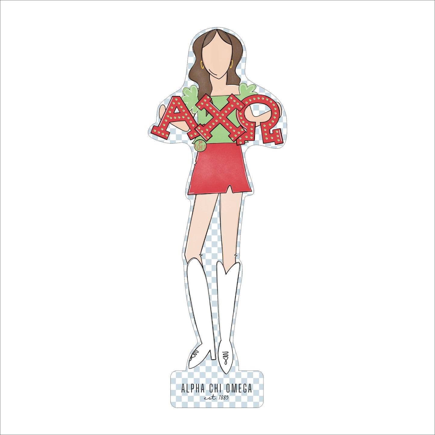 MSH-005 A Chi O 1 | 0.75in. Acrylic Cutout | Single