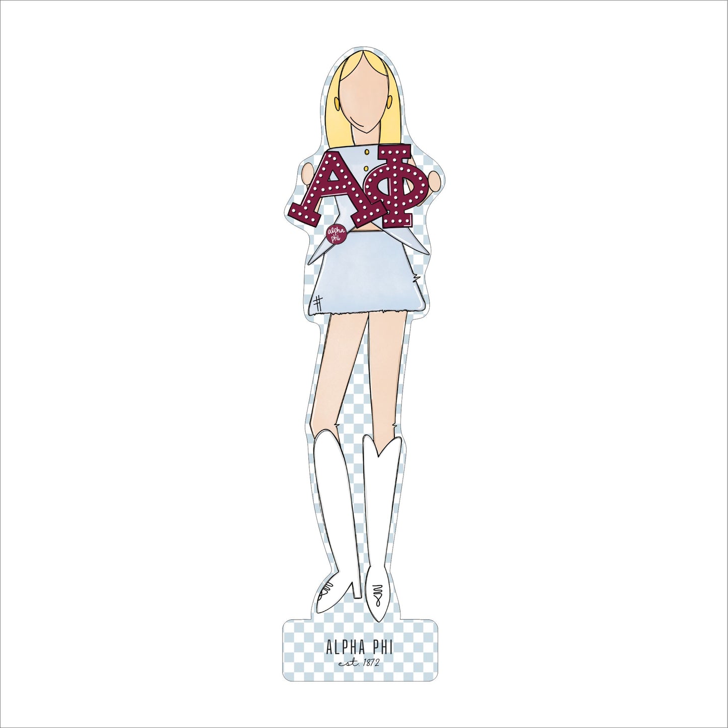 MSH-012 Alpha Phi 2 | 0.75in. Acrylic Cutout |