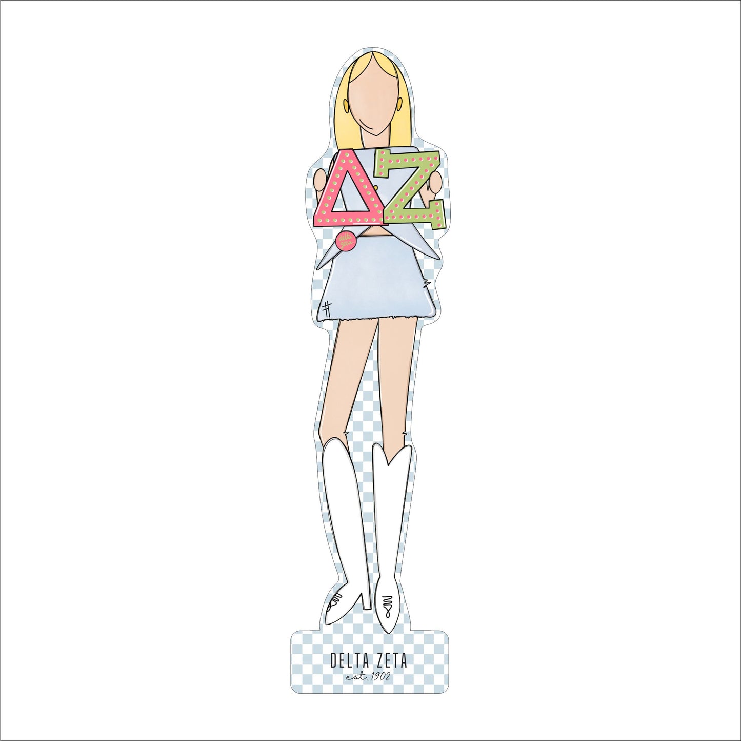 MSH-021 Delta Zeta 2 | 0.75in. Acrylic Cutout |