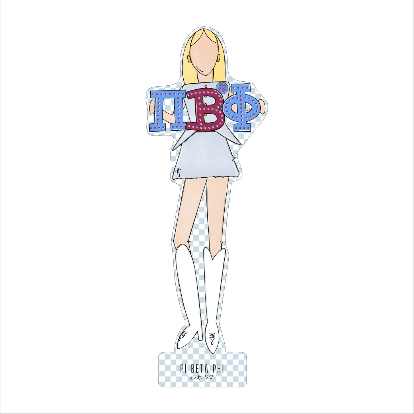 MSH-030 Pi Phi 2 | 0.75in. Acrylic Cutout |
