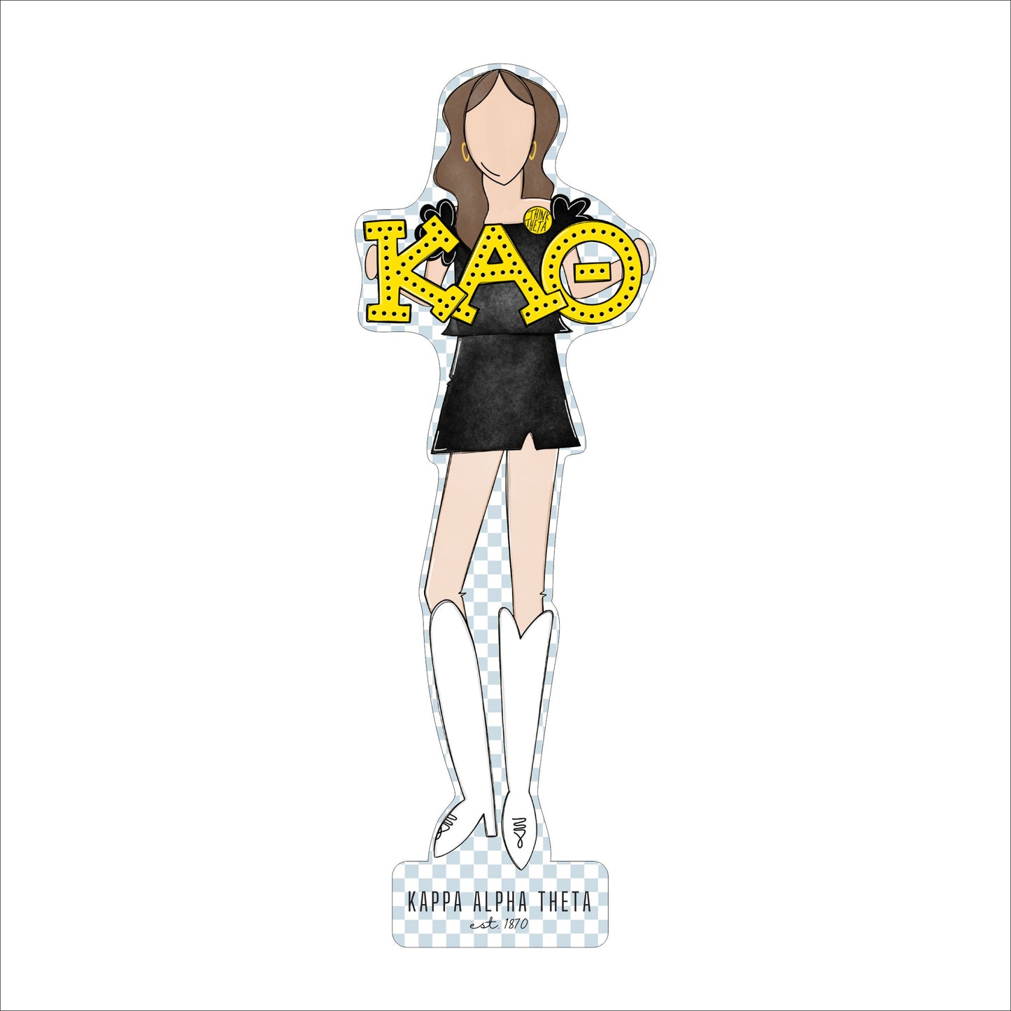 MSH-032 Theta 1 | 0.75in. Acrylic Cutout |