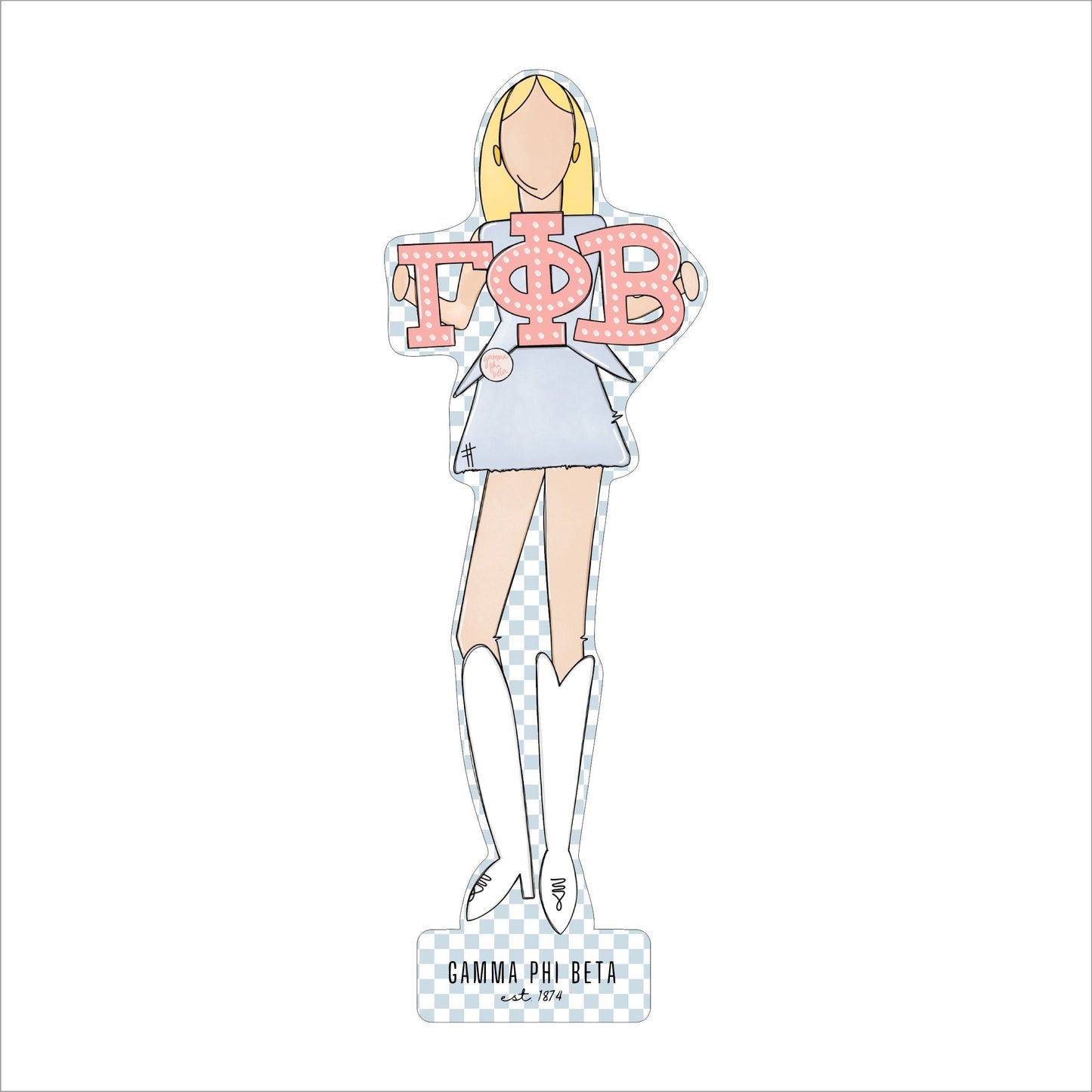 MSH-054 Gamma Phi Beta 2 | 0.75in. Acrylic Cutout | Case (Bundle of 100)