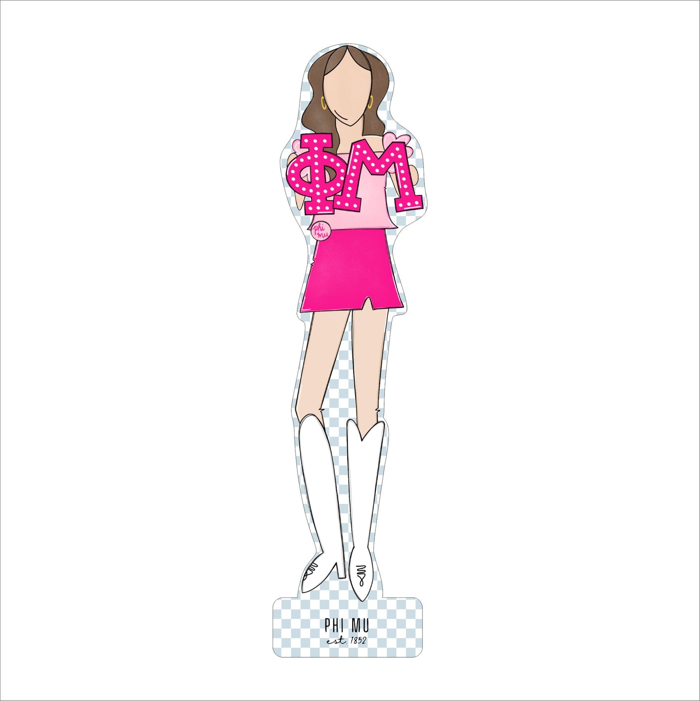 MSH-056 Phi Mu 1 | 0.75in. Acrylic Cutout | Mix & Match (any 10+)
