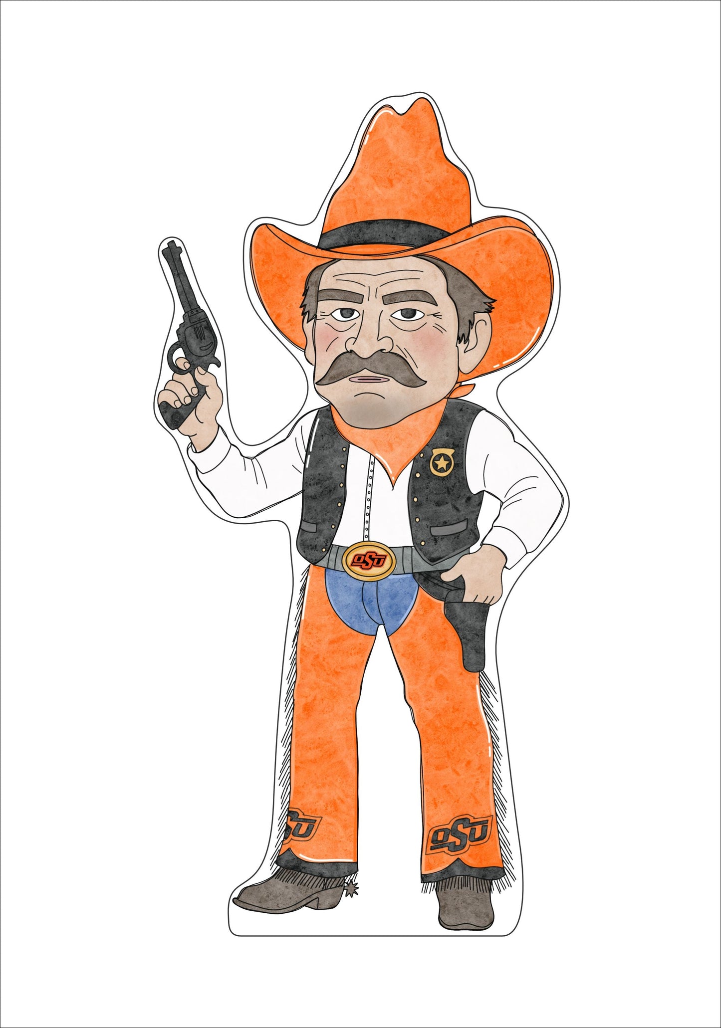 MSH-074 Pistol Pete | 0.75in. Acrylic Cutout | Case (Bundle of 25)