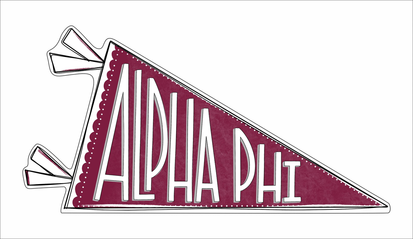 MSH-080 Alphi Phi Flag | 0.75in. Acrylic Cutout |