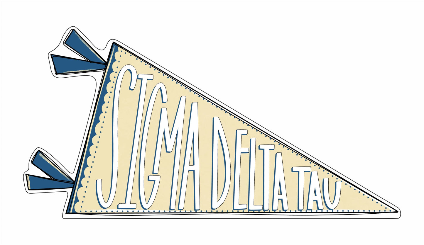 MSH-091 Sigma Delta Tau Flag | 0.75in. Acrylic Cutout |