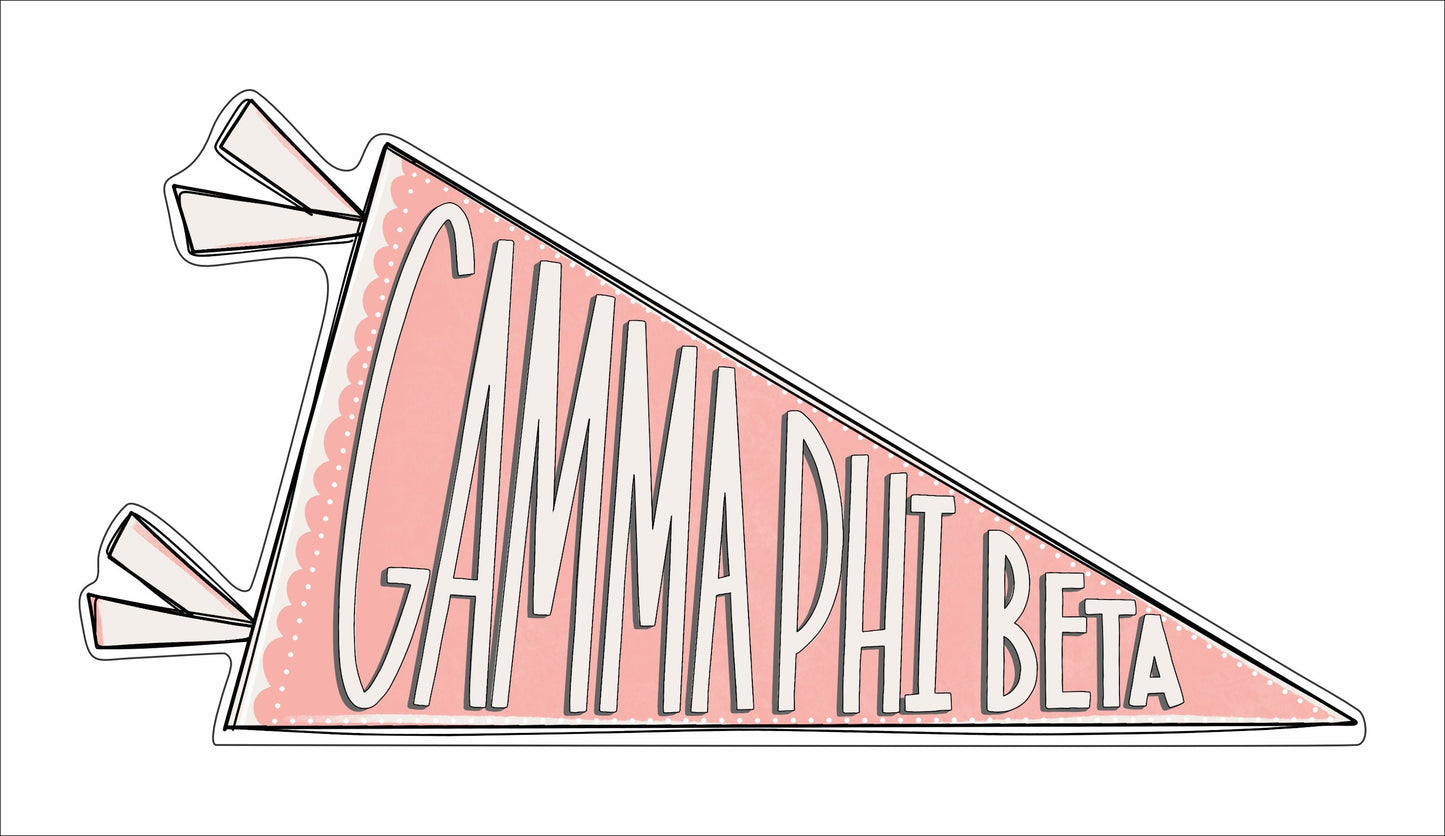 MSH-095 Gamma Phi Beta Flag | 0.75in. Acrylic Cutout | Case (Bundle of 25)