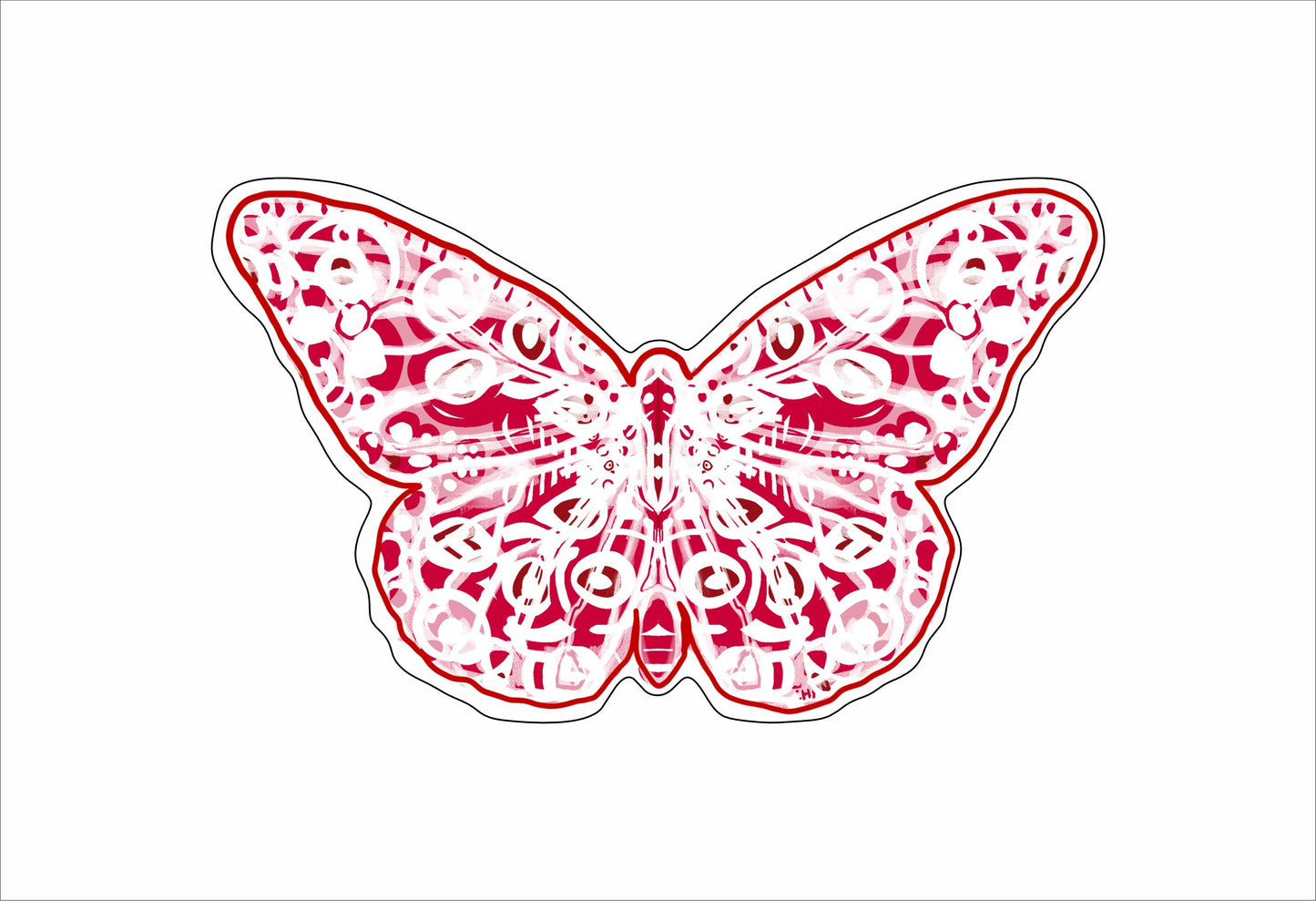 Butterfly Maroon Mini | 0.50in. Acrylic Cutout Mini | Mix and Match (any 10+)