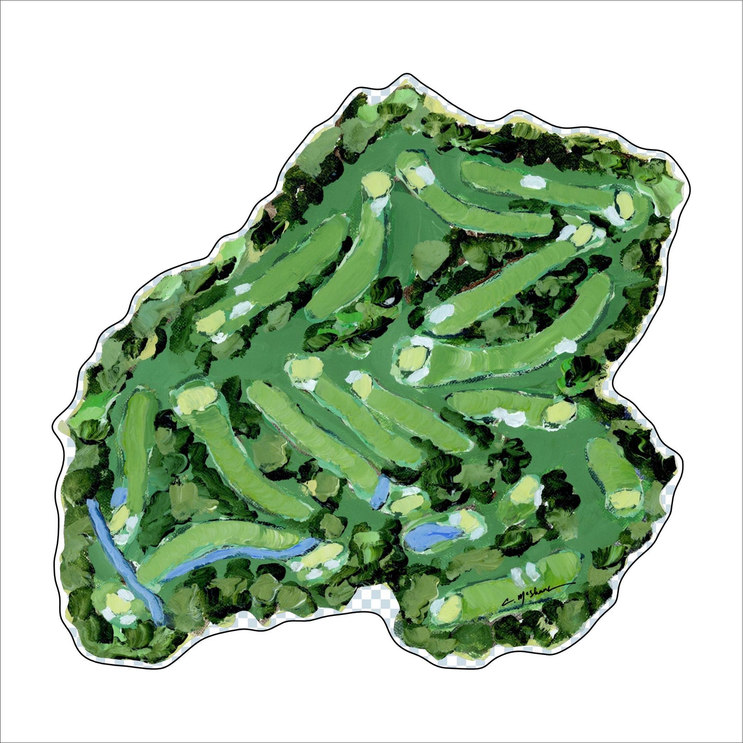 Masters Golf Course | 0.75in. Acrylic Shelfie | Case of 25