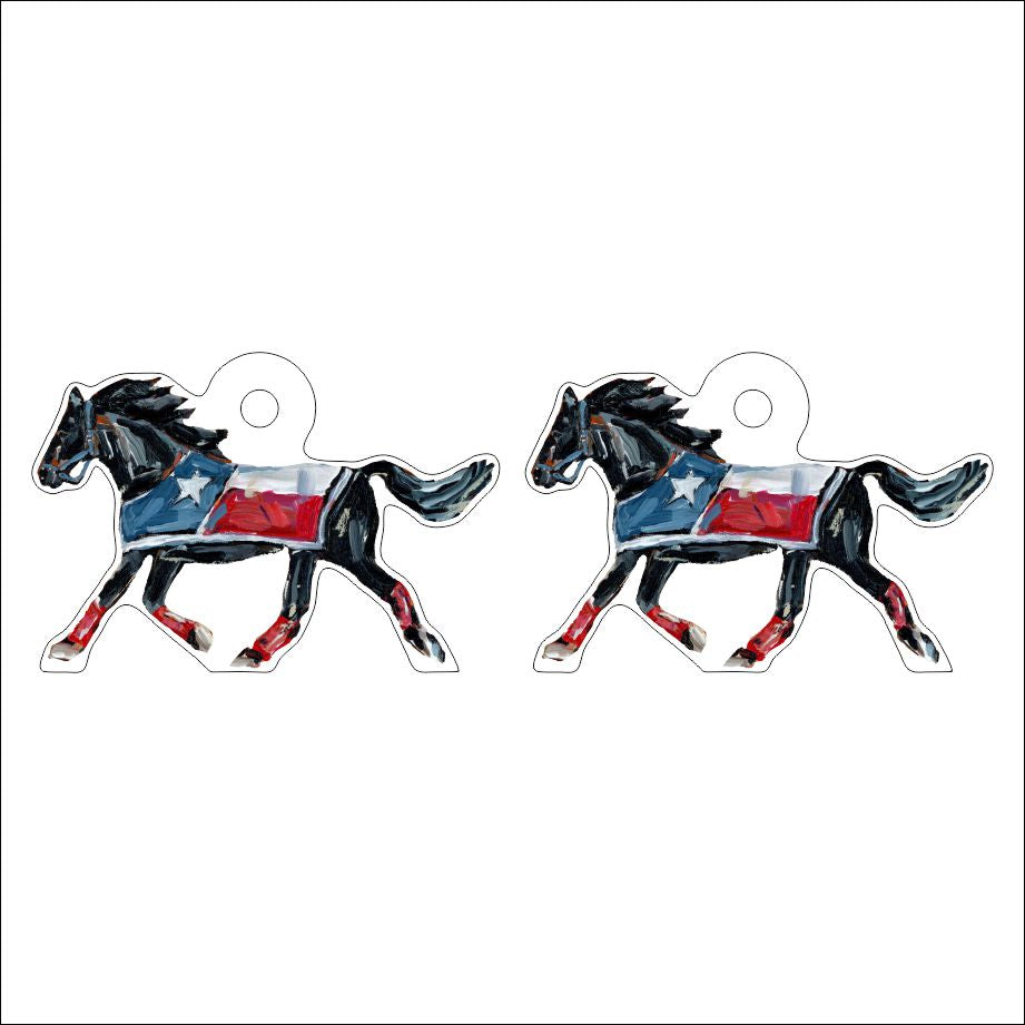 CMS-694-C10 Mustangs Earring | 0.125Acrylic Earrings | Set of 10