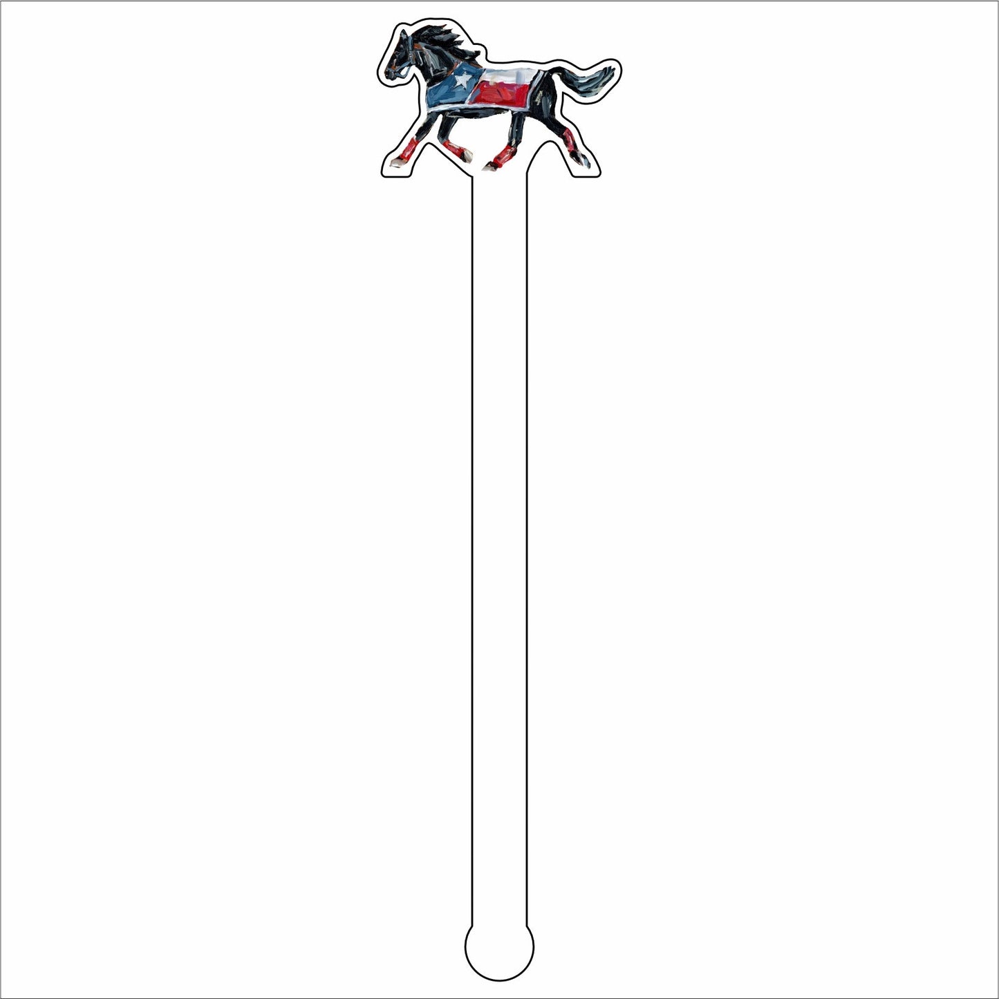 CMS-637-C4 Mustangs Drink Stirrer | 0.125Acrylic Stirrer | Set of 4