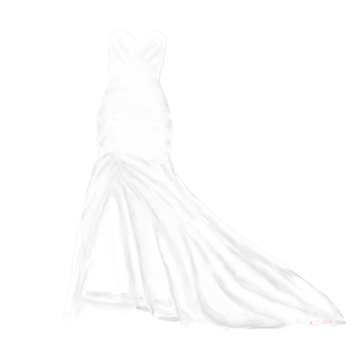 MCD-002 My Wedding Dress | 0.75in. Acrylic Contour
